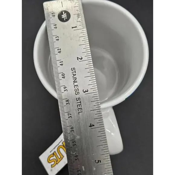 NWT Peanuts Snoopy Stoneware Mug Sky Blue & White 17 Oz - Picture 6 of 8